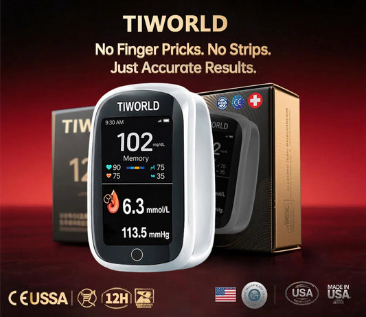 🔥Final 2 Hours : Only Limited Stock Left🏆TIWORLD™ Non-Invasive Blood Glucose Monitor – 5 Seconds 99% Accuracy （Mayo Clinic Recommended）