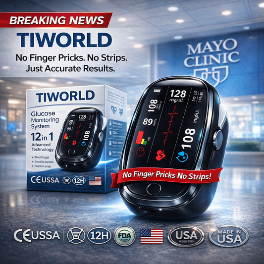 🔥Final 3 Hours : Only Limited Stock Left🏆TIWORLD™ Non-Invasive Blood Glucose Meter 99.9% Accuracy （Mayo Clinic Recommended）